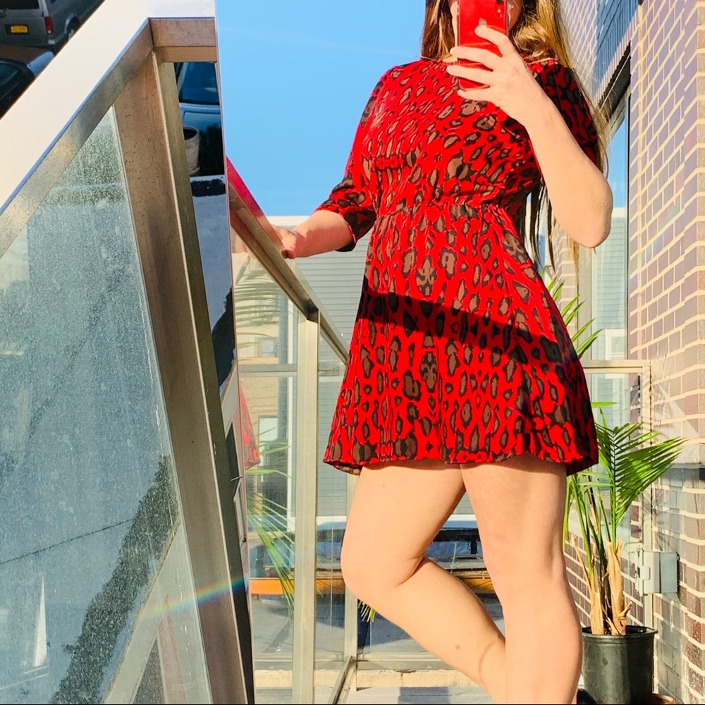 Dolce Vita Air Light Animal Print Open Back Hi-Low - Picture 10 of 11